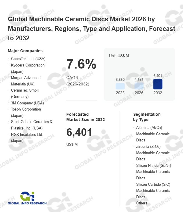 加工可能セラミックディスクの世界市場調査レポート:競合分析、予測2026-2032 【GlobalInfoResearch】