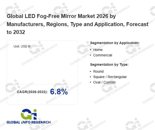 LED防曇ミラーの世界市場：現状と展望、市場規模、競合分析、2026-2032年予測