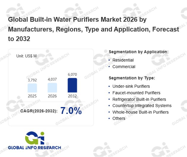 内蔵型浄水器の世界市場調査レポート:競合分析、予測2026-2032 【GlobalInfoResearch】