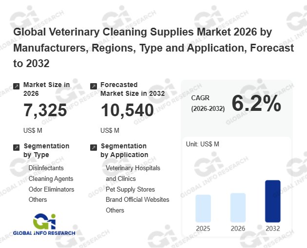 獣医用清掃用品の世界市場調査レポート:競合分析、予測2026-2032 【GlobalInfoResearch】